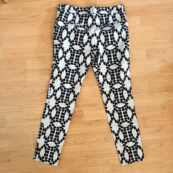 Lela Rose Black and White Patterned Trousers - Picture 2 of 5